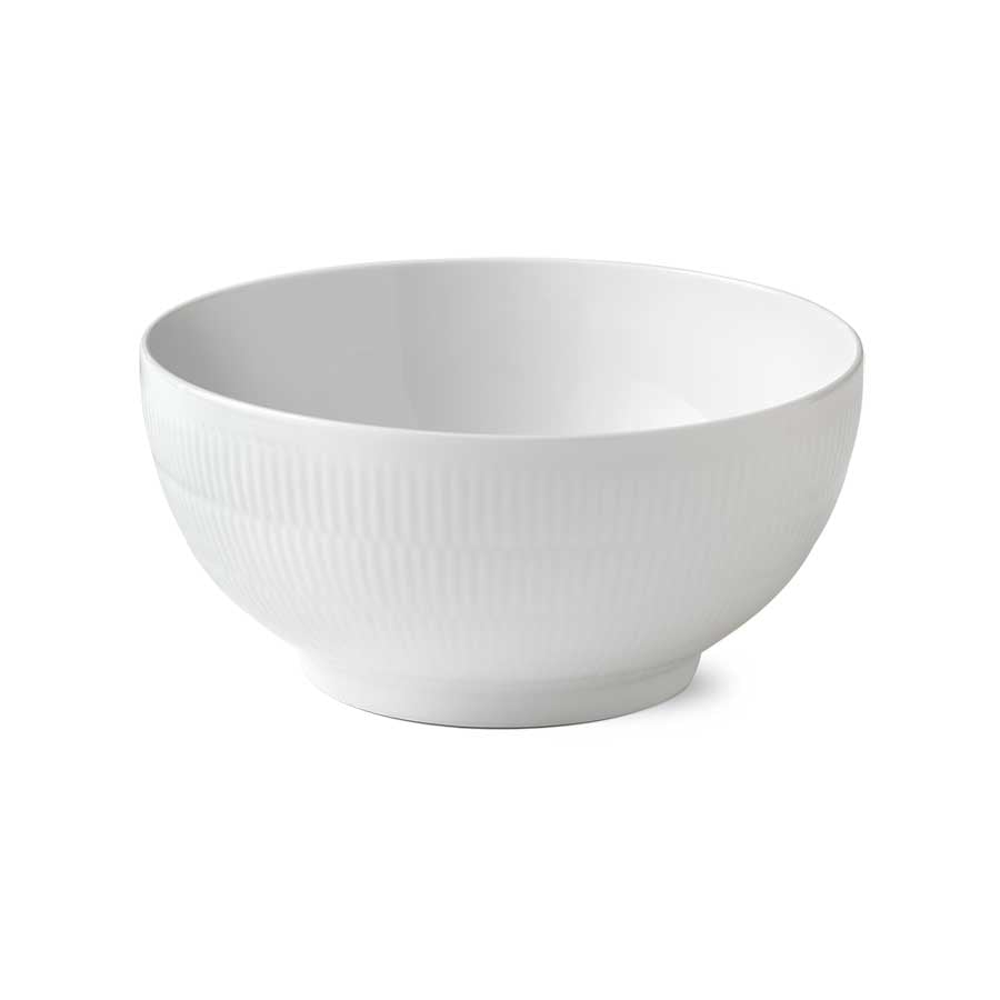 Royal Copenhagen Hvit Riflet Salatbolle 310cl