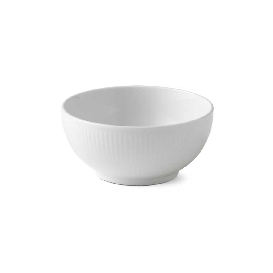 Royal Copenhagen Hvit Riflet Skål 13cm