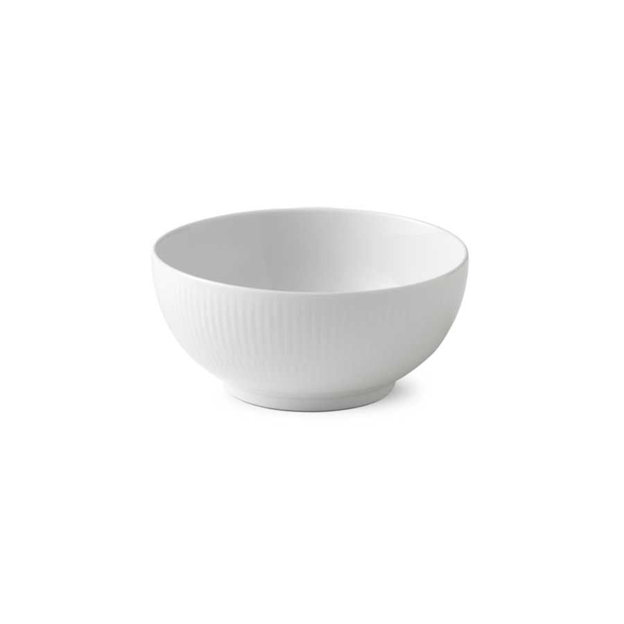 Royal Copenhagen Hvit Riflet Skål 15cm