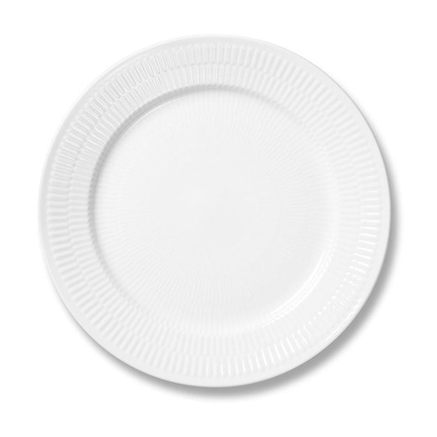 Royal Copenhagen Hvit Riflet Tallerken 27cm