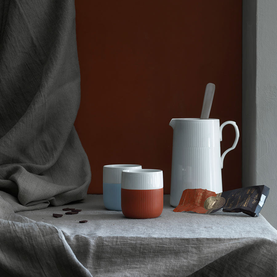 Royal Copenhagen Riflet Contrast Krus 33cl Dueblå