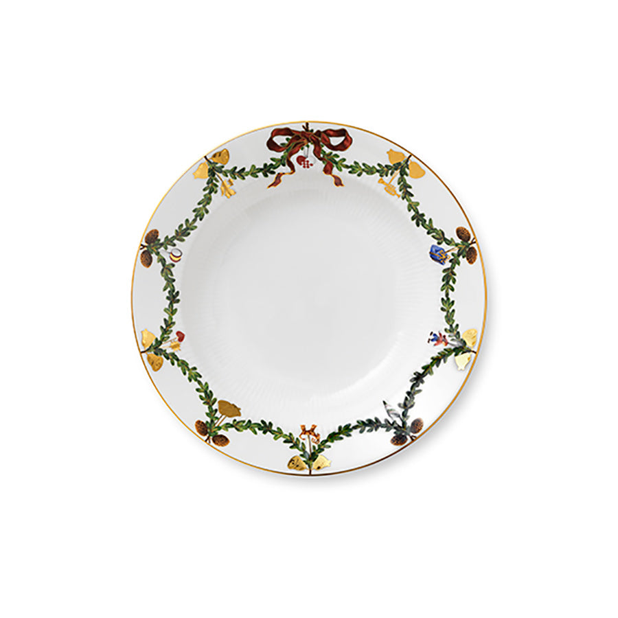 Royal Copenhagen Stjerne Riflet Jul Dyp Tallerken 24cm