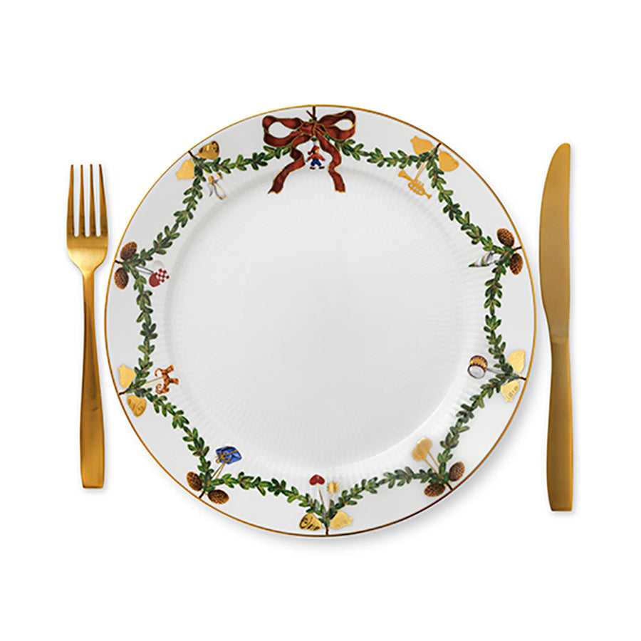 Royal Copenhagen Stjerne Riflet Jul Tallerken 27cm