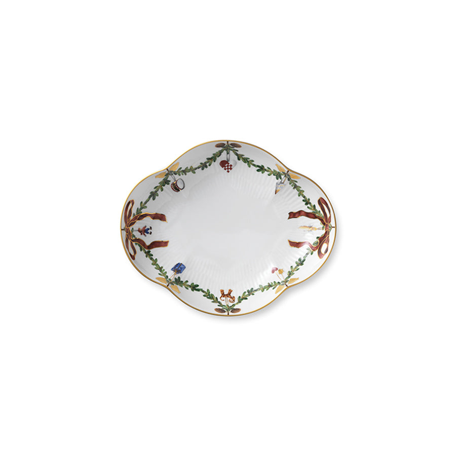 Royal Copenhagen Stjerne Riflet Jul Serveringsfat 22cm