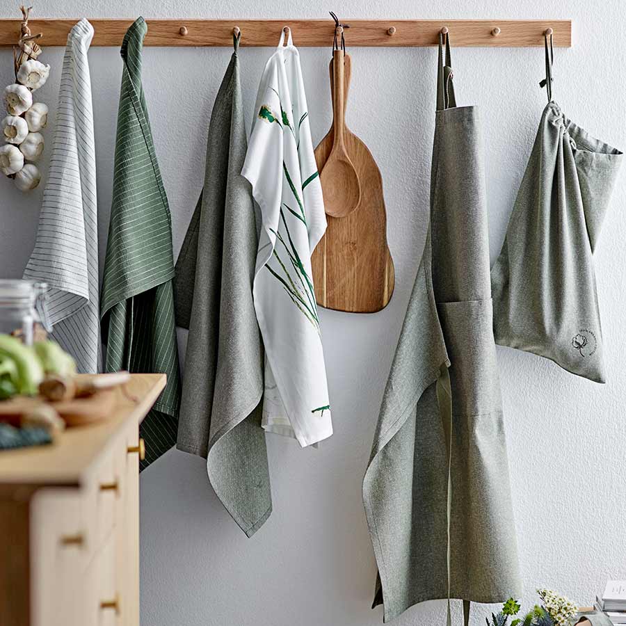 Södahl Chambray Organic Kjøkkenhåndkle Olive