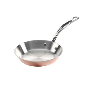 Samuel Groves stekepanne i kobber på 20 cm med rustfritt stålinnside, perfekt for presis matlaging.