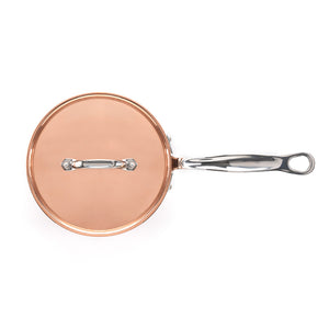 Lokk til Samuel Groves Kasserolle m/Lokk Kobber 2L, laget av kobber med en elegant håndtak i rustfritt stål.