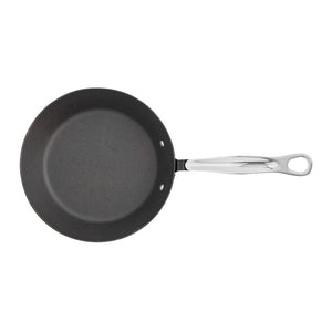 Oversikt av Samuel Groves stekepanne, diameter 20 cm, med rustfritt stål håndtak for bedre grep.