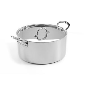 Samuel Groves gryte i rustfritt stål uten lokk, designet for presis temperaturkontroll og holdbarhet.