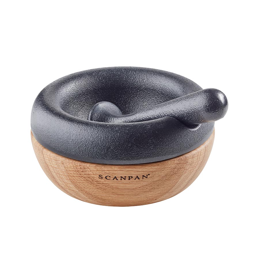 Scanpan Maitre D' Morter med Støter 10cm Støpejern Eik