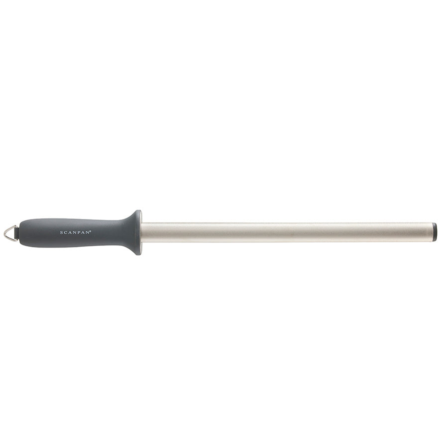 Scanpan Staysharp Diamant Strykestål 30 cm oval med ergonomisk håndtak, ideell for vedlikehold av knivskarpe egg.