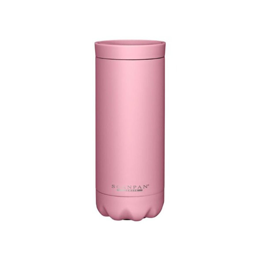 Scanpan termokopp i Candy Pink, 287 ml, med stilrent design og praktisk drikkelokk.