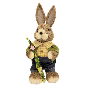 Dekorativ harefigur på 37 cm fra Seasons Easter Collection, laget av naturmaterialer. Perfekt som påskepynt for å skape en lun atmosfære i hjemmet.