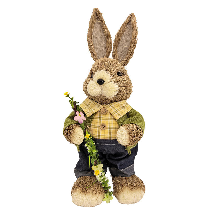 Dekorativ harefigur på 37 cm fra Seasons Easter Collection, laget av naturmaterialer. Perfekt som påskepynt for å skape en lun atmosfære i hjemmet.