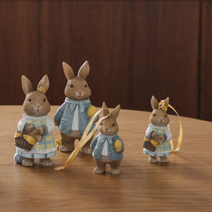 Seasons Easter Collection Påskepynt Haremor 10cm – fire kaniner i forskjellige størrelser, perfekt påskepynt for å skape en koselig atmosfære.
