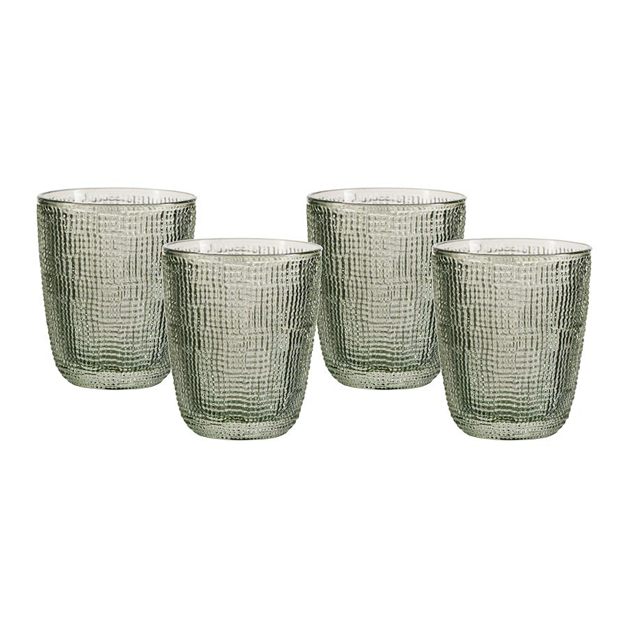 Seasons Fall Collection Vannglass 310ml 4pk Grønn