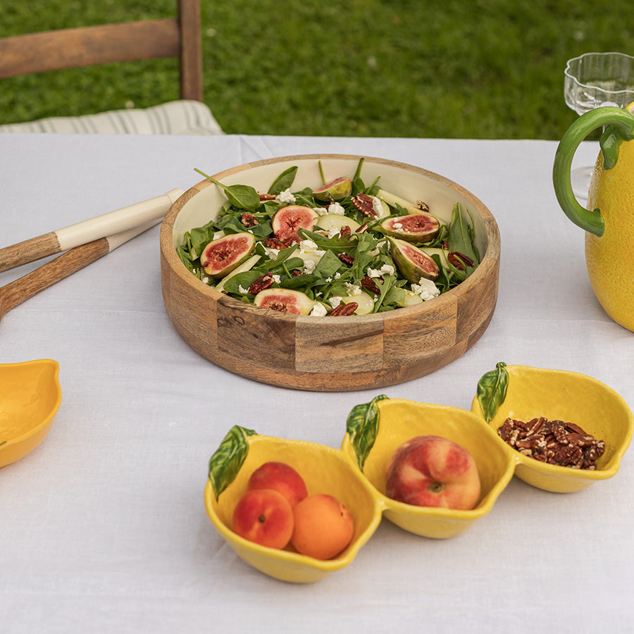 Seasons Summer Collection Salatbolle Lyst Tre m/Hvit Emalje 25cm
