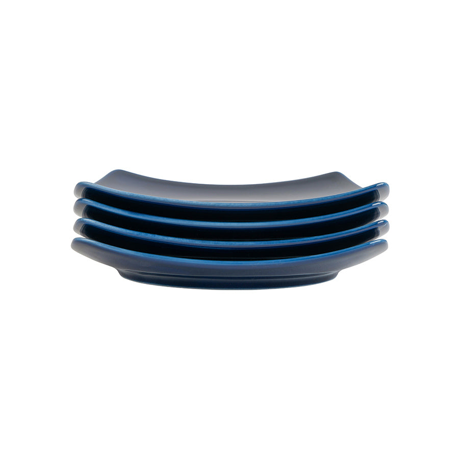 Porsgrunds Porselænsfabrik Sense Cobalt Tallerken Firkant 21cm 4pk