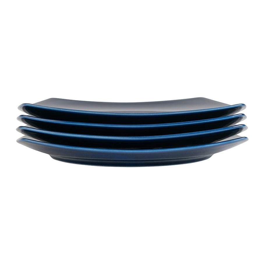 Porsgrunds Porselænsfabrik Sense Cobalt Tallerken Firkant 27cm 4pk