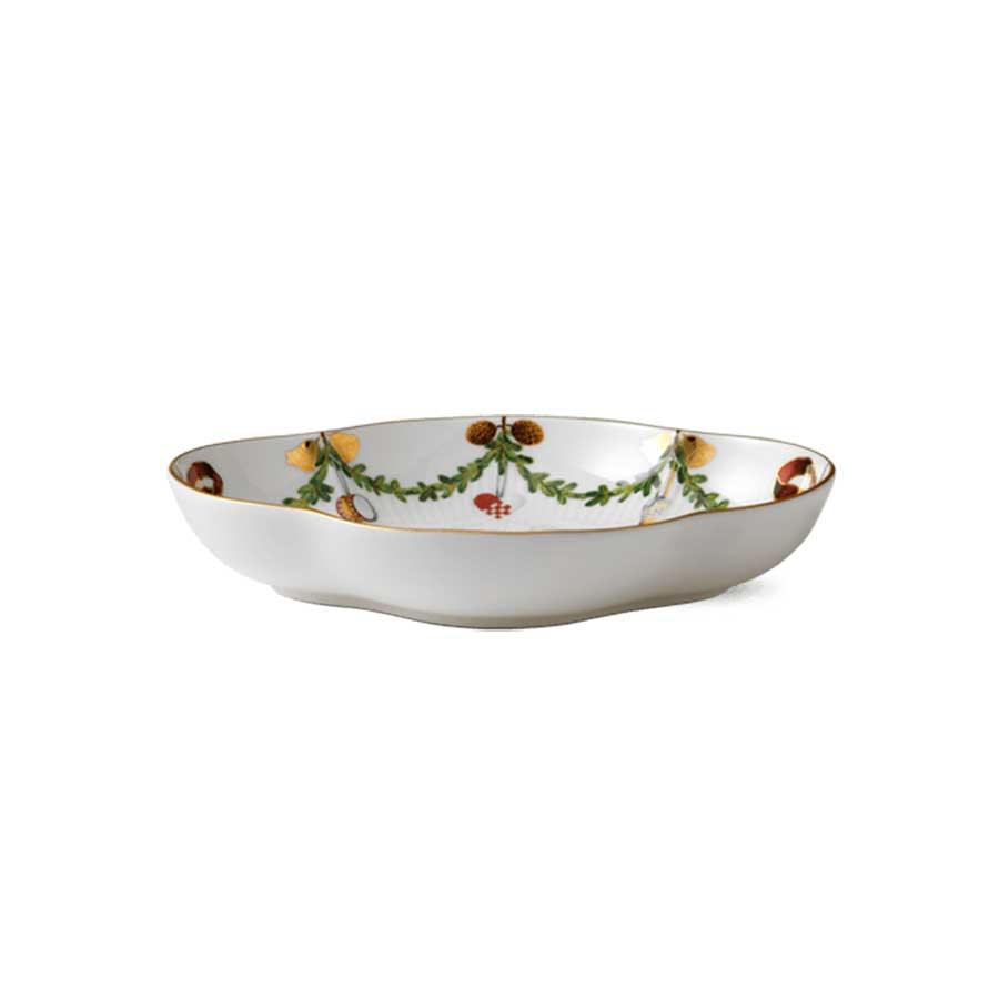 Royal Copenhagen Stjerne Riflet Jul Serveringsfat 22cm