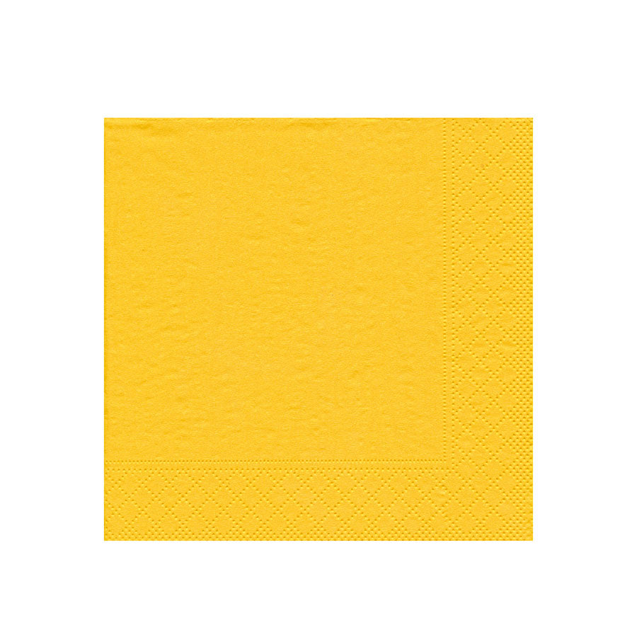Servietter 40x40cm 20pk Gul