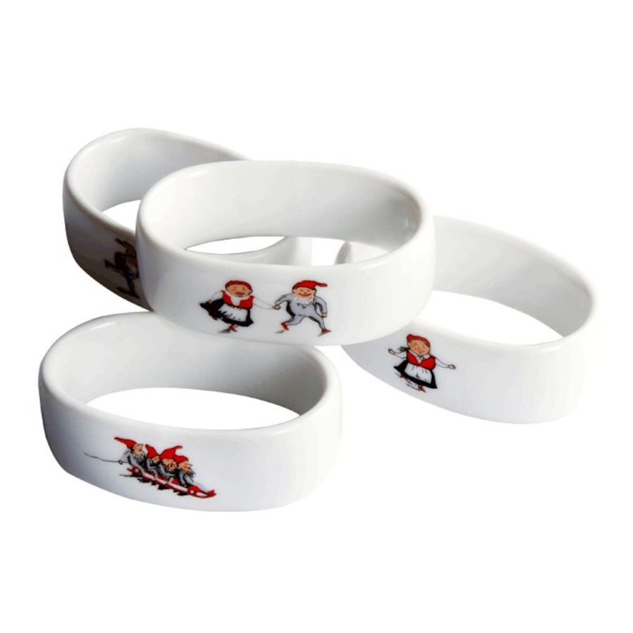 Porsgrunds Porselænsfabrik Nisse Serviett Ring 4pk