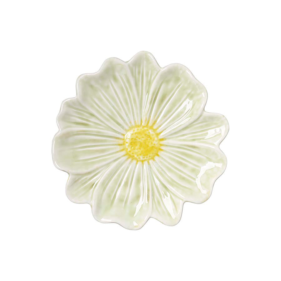 Seasons Spring Collection blomsterformet tallerken 21cm Grønn med lys grønn og gul farge, perfekt for vårinspirert borddekkingen.