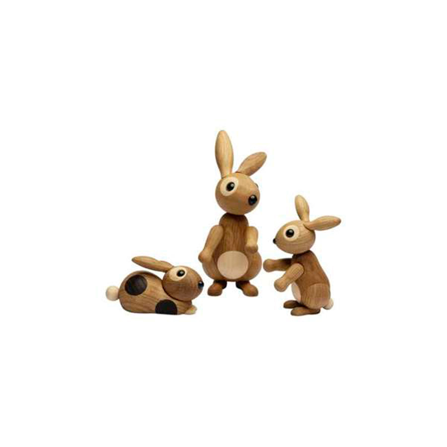 SPRING COPENHAGEN – Spring Copenhagen Wooden Figures Bounce, samling av trefigurer i form av kaniner med justerbare armer, ben og ører