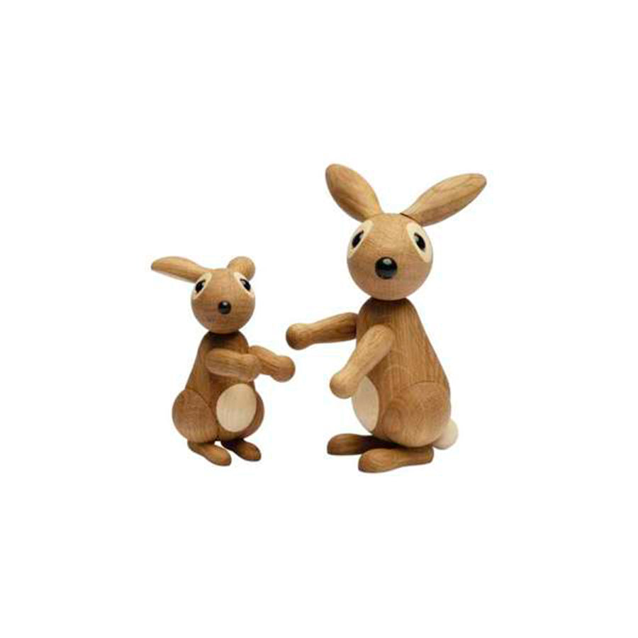 SPRING COPENHAGEN – Spring Copenhagen Wooden Figures Bounce, to trekaniner som viser ulike positurer med justerbare armer og ben