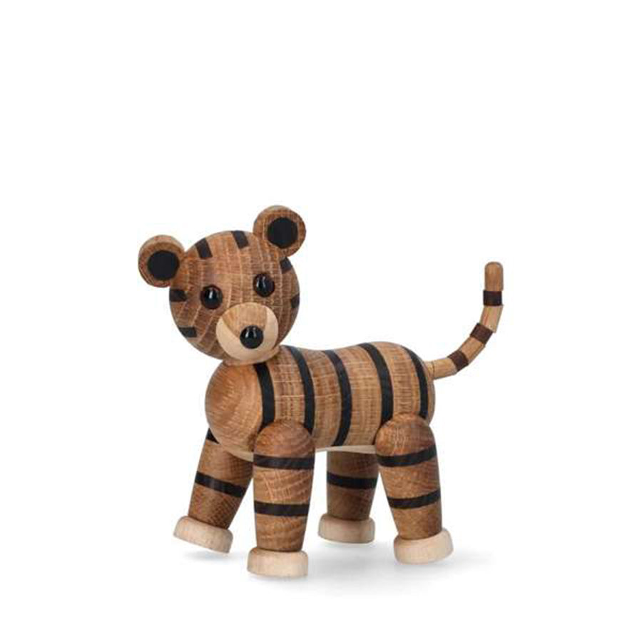 SPRING COPENHAGEN – Spring Copenhagen Wooden Figures Shiva, trefigur av tiger med bevegelige ledd og stripete design
