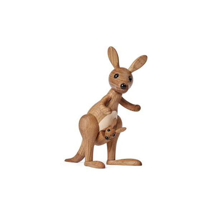 SPRING COPENHAGEN – Spring Copenhagen Wooden Figures Sydney: tre-kengurufigur Sydney med liten kenguruunge, dekorasjon i tre