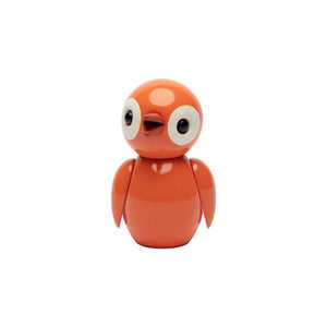 SPRING COPENHAGEN – Spring Copenhagen Wooden Figures Optimistic Orange, liten oransje figurfugl med store øyne