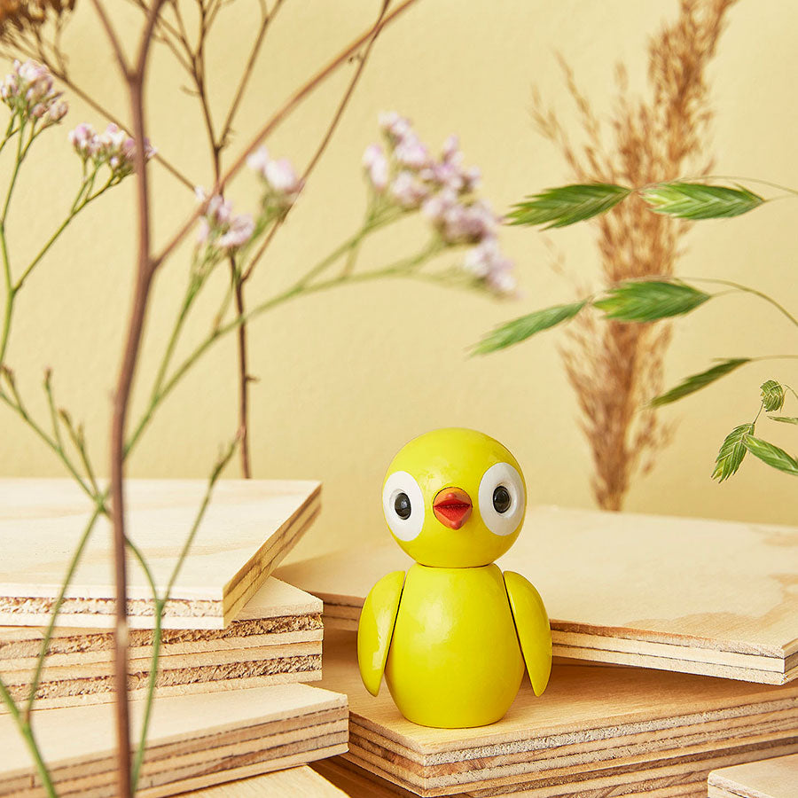 Spring Copenhagen Wooden Figures Youthful Yellow Fuglefigur i Tre