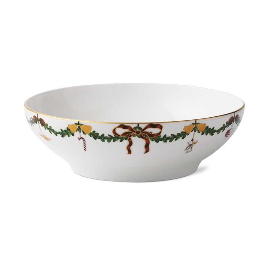 Royal Copenhagen Stjerne Riflet Jul Serveringsbolle 220cl
