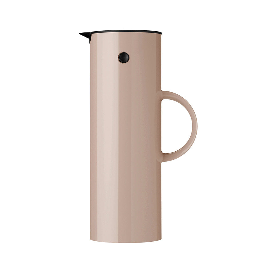 Stelton EM77 termokanne 1L i heather-farge, skulptural design med håndtak.