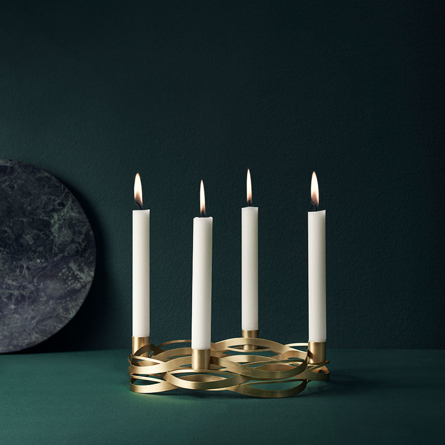 Stelton Christmas Tangle Adventsstake Messing
