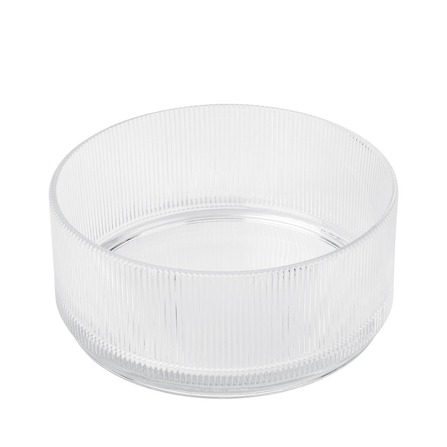 Stelton Pilastro serveringsbolle med rillede detaljer, 21 cm, perfekt for servering av salater eller frukt.