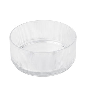 Stelton Pilastro serveringsbolle med rillede detaljer, 21 cm, perfekt for servering av salater eller frukt.