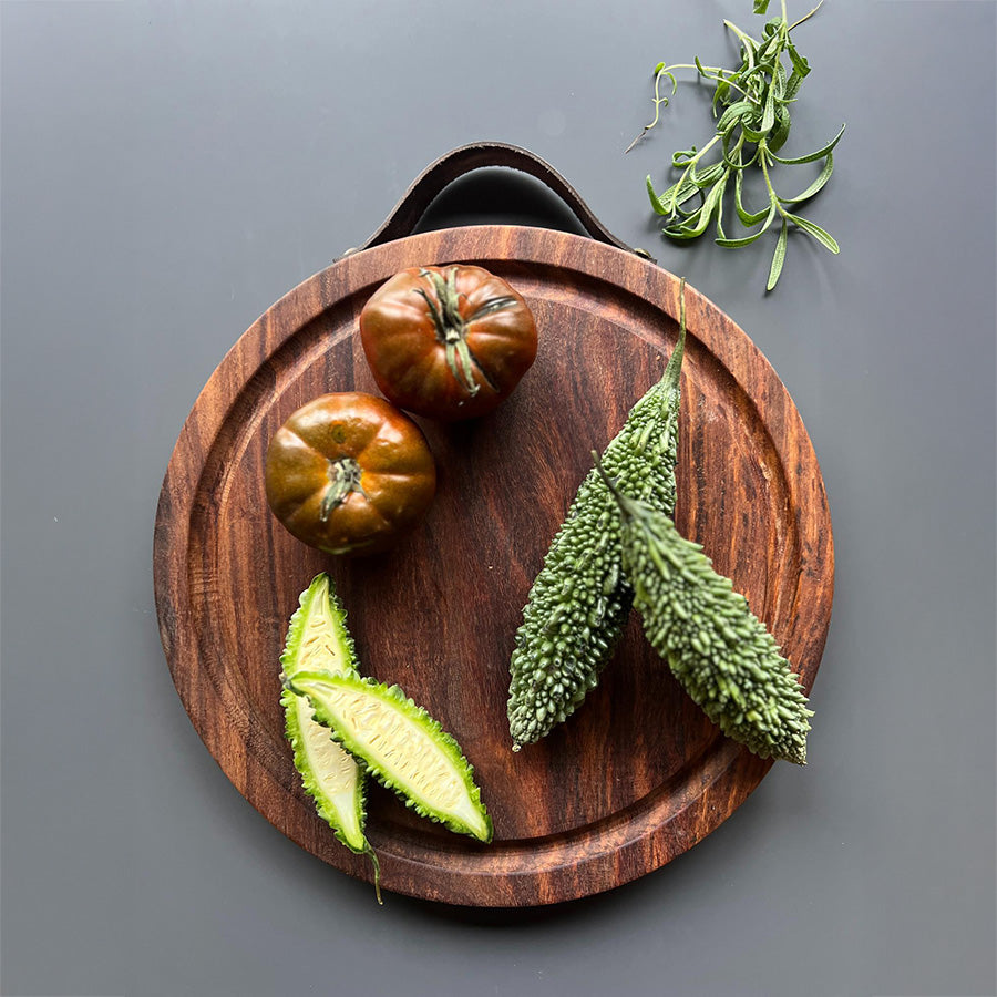 CUTTINGBOARD BUTCHER DARK BROWN 32X32 CM