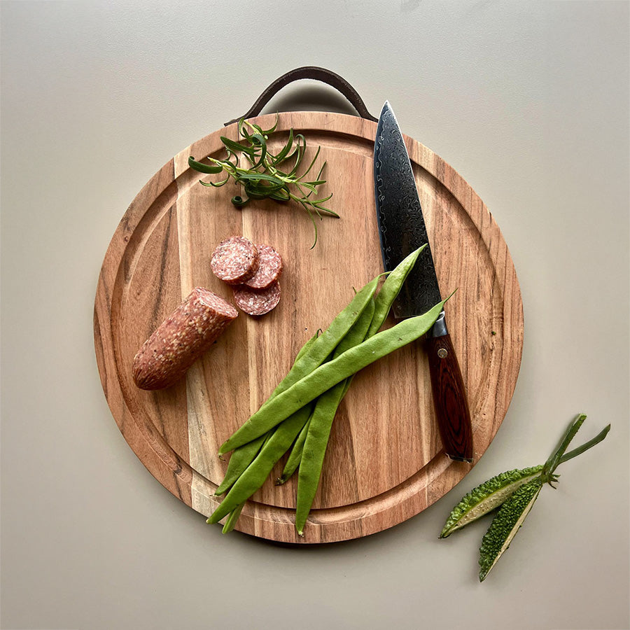 CUTTINGBOARD BUTCHER NATURAL 40X40 CM