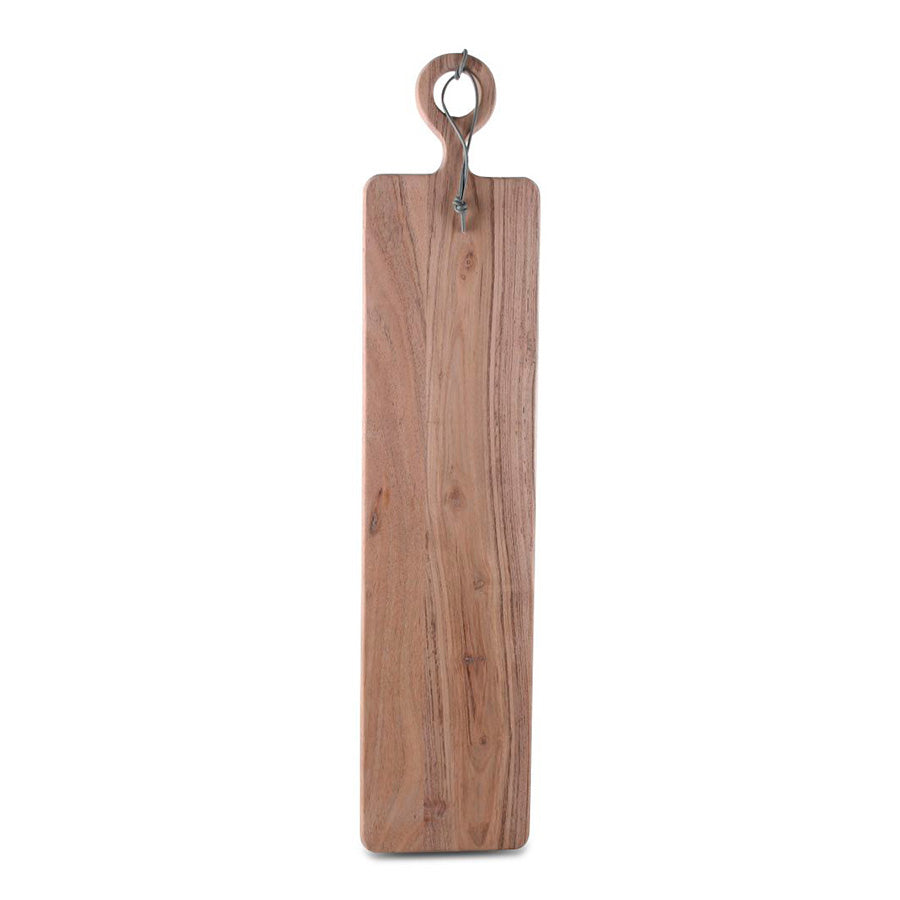 Stuff Design Enoteca skjærebrett i akasietre, 15x70 cm, håndlaget med rundt håndtak, perfekt som serveringsbrett til tapas og antipasti.