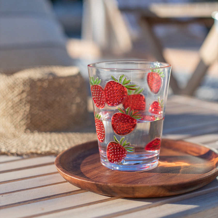 Seasons Summer Collection Plastglass 450ml Jordbær