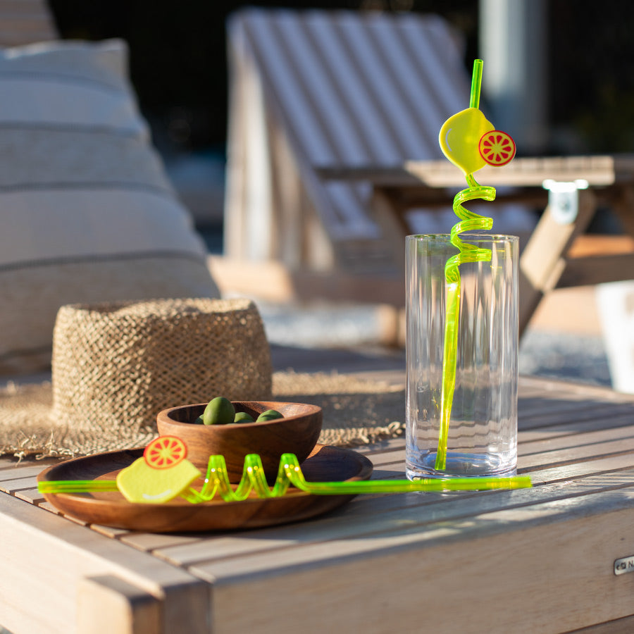 Seasons Summer Collection Sugerør Plast 4pk Sitron