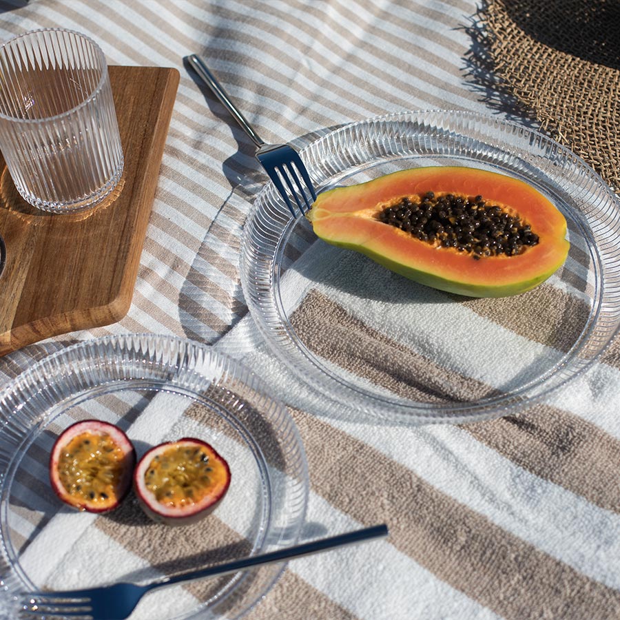 Seasons Summer Collection Tallerken m/Riller 25cm Klar