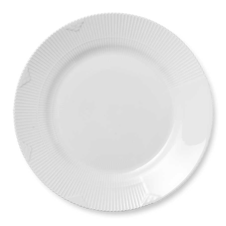 Royal Copenhagen Hvit Elements Tallerken 28cm Flat - stilren og elegant tallerken perfekt for middag og servering, laget av moderne porselen med klassiske detaljer.