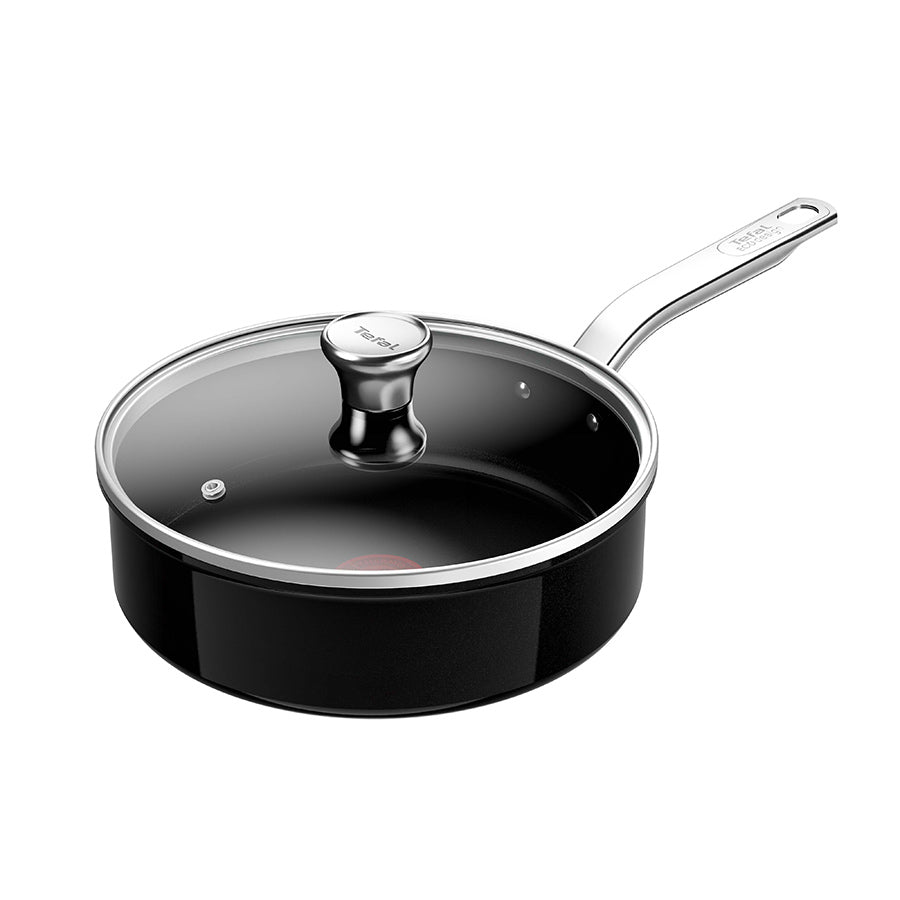 Renew+ Sautepanne m/Lokk 24cm Svart