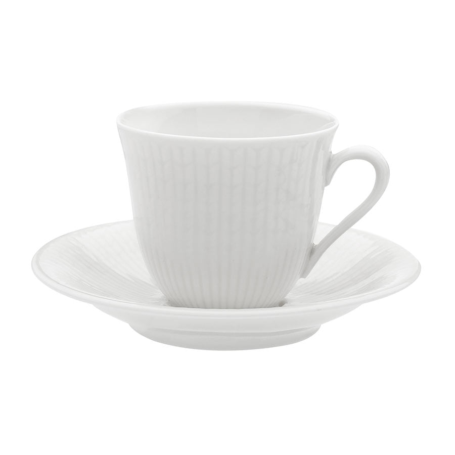 Rörstrand Swedish Grace Snø Underskål Til Kaffekopp Hvit