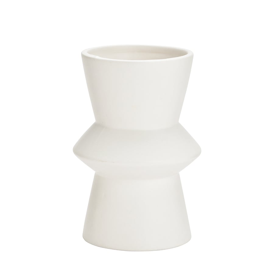 Vase Keramikk 16cm Hvit