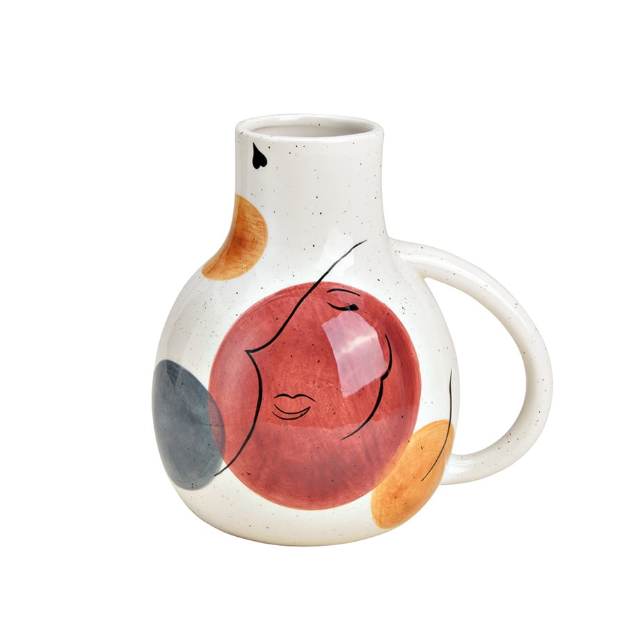Vase Keramikk Ansikt 20 cm