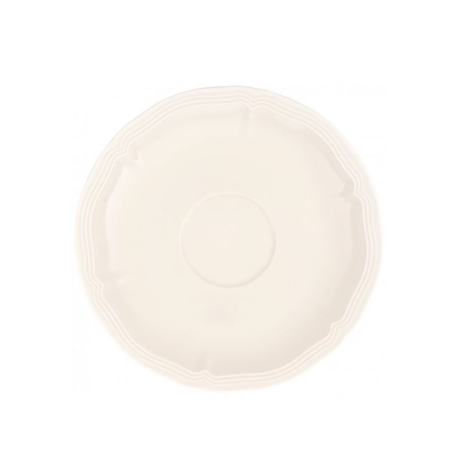 Villeroy & Boch Manoir Skål til Kaffe/Tekopp 15 cm, elegant underskål i hvitt porselen med klassisk design.
